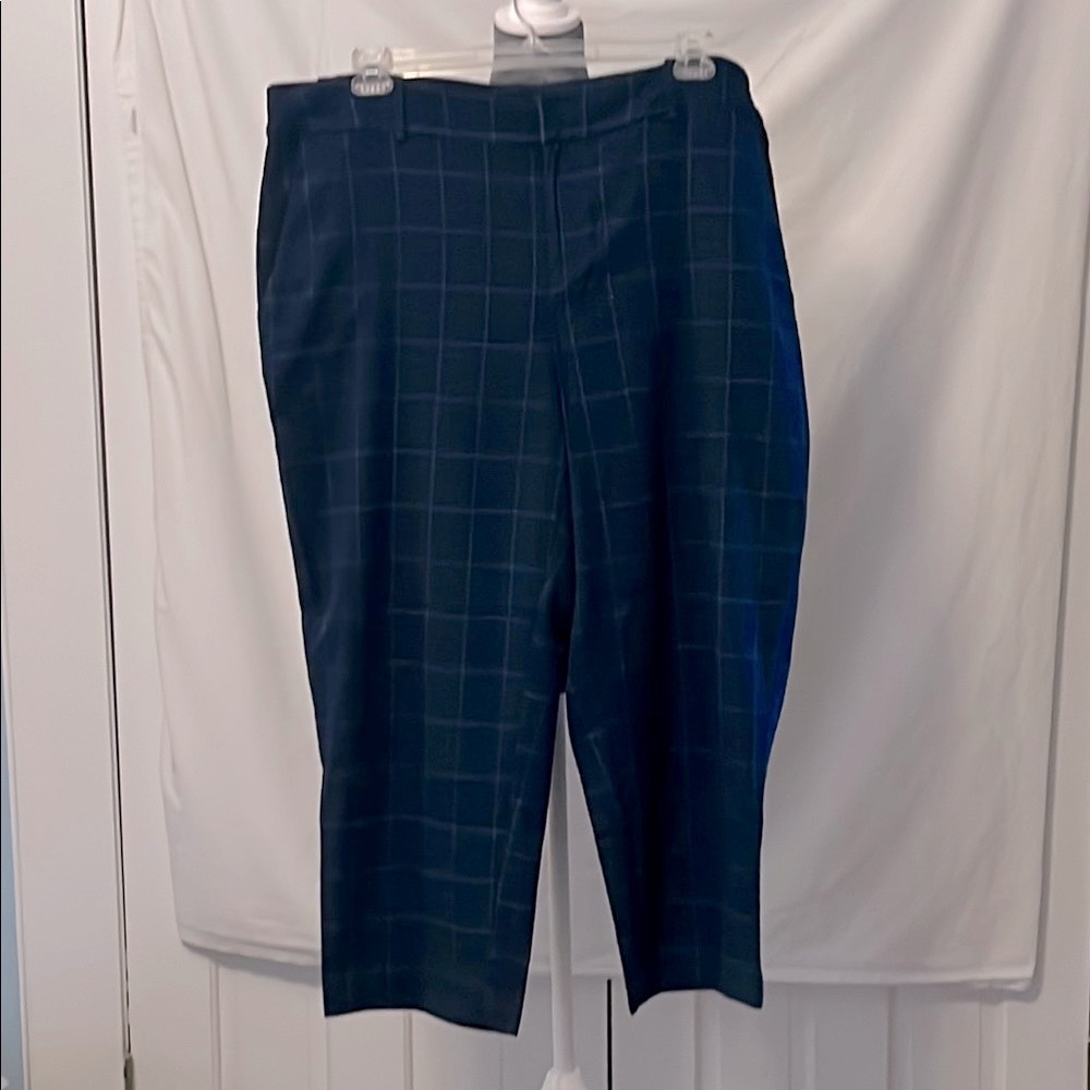 a new day Women’s Navy Blue Checkered Pants